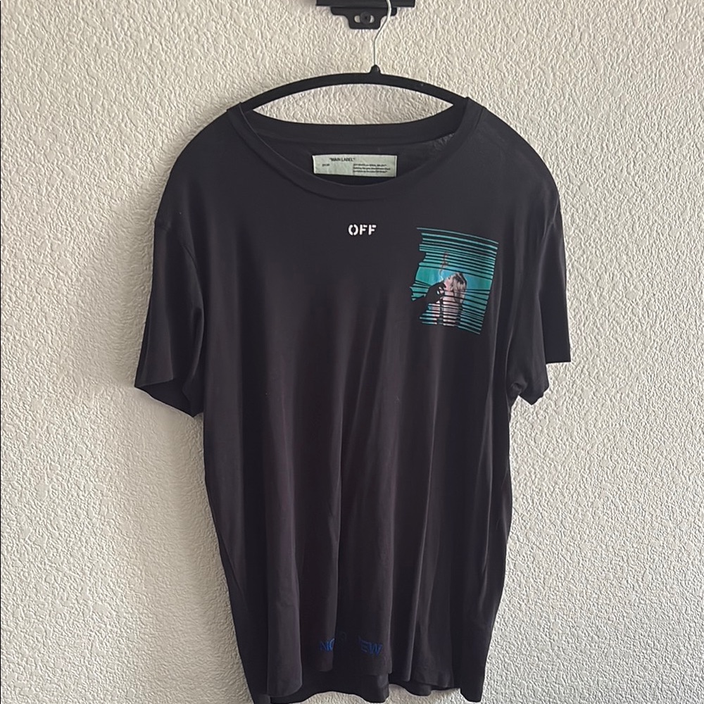 Off-White Black Graphic Tee Womens Smoking